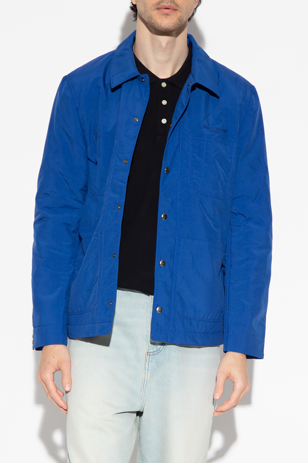 Blue Insulated jacket with logo Maison Kitsuné - Vitkac Canada